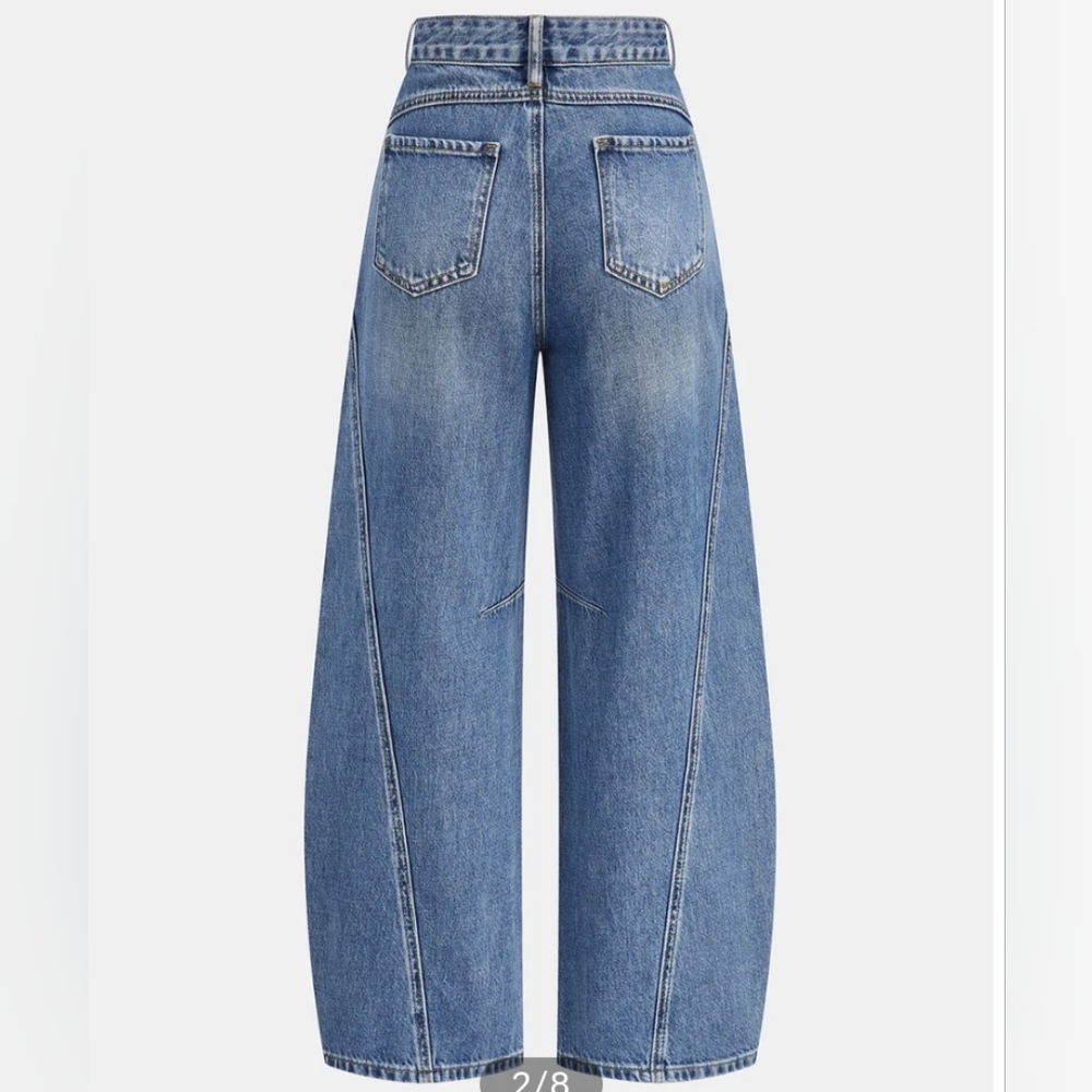 Commense Barrel Wide-Leg Blue Jeans - Picture 2 of 2